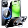 Torras iPhone 15 Pro (6.1") Ostand Pro Case - Clear MagSafe Compatible - 360 Spin Torras iPhone 15 Pro (6.1") Ostand Pro Case - Clear MagSafe Compatible - 360 Spin