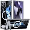 Torras Galaxy S24 Ultra 5G Pstand Case - Clear All in One: Magnetic / Stand / Ring Holder - Built-in Versatile Seamless Stand Torras Galaxy S24 Ultra 5G Pstand Case - Clear All in One: Magnetic / Stand / Ring Holder - Built-in Versatile Seamless Stand