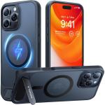 Torras iPhone 16 Pro (6.3") Pstand Case - Black MagSafe Compatible - Built-in Versatile Seamless Stand