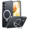 Torras Galaxy S25 5G Ostand Spin Case - Clear All in One: Magnetic / Stand / Ring Holder - 360 Spin Torras Galaxy S25 5G Ostand Spin Case - Clear All in One: Magnetic / Stand / Ring Holder - 360 Spin