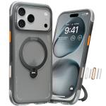 Torras iPhone 17 Pro Max (6.9") 2025 Ostand Spin Air Case - Black , Full Camera Control Button Coverage, Upgraded Airbag Technology, Dot-matrix Anti-slip Design, Compatible with MagSafe Charging, 360° Spin Stand