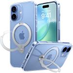 Torras iPhone 17 (6.3") 2025 Ostand Spin Case - Clear , Full Camera Control Button Coverage, Fit for MagSafe, Mil-STD Protective, 360° Spin Kickstand