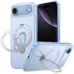 Torras iPhone Air (6.5") 2025 Ostand Spin Case - Clear , Full Camera Control Button Coverage, Fit for MagSafe, Mil-STD Protective, 360° Spin Kickstand