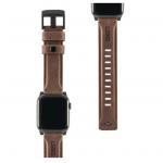 Urban Armor Gear Apple Watch 45mm/44mm/42mm Leather Strap - Brown, Supple Italian Leather,Collar Locking Snap Security