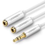 UGREEN UG-10780 3.5mm Aux Stereo Audio Splitter Cable with Braid 20cm (White)