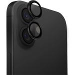 Uniq iPhone 16 / 16 Plus Aluminium Camera Lens Protector - Black Ultra-Slim Fit - HD Clarity - Scratch-Resistant - Anti-Fingerprint - Bubble-Free Installation