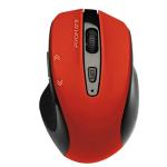 Promate EZGrip Ergonomic Wireless Mouse - Red Quick Forward/Back Buttons - 800/1200/1600 DPI - 10m Working Range - Easy Plug & Play - 1x AA Battery - Nano Reciever - Compatible with Mac & PC