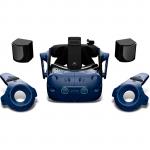 HTC VIVE Pro EYE Virtual Reality Kit With Wireless Adapter, VIVE Pro Eye HMD, 2 X Base Station 2.0, 2 X Controllers.