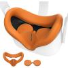 Kiwi Design For META Oculus Quest 2 Silicone Face Cover Pad Orange Colour with Lens Protector, Enhanced Support Kiwi Design For META Oculus Quest 2 Silicone Face Cover Pad Orange Colour with Lens Protector, Enhanced Support