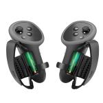 Kiwi Design For META Oculus Quest 3/3S G4 Pro Performance Controller Grips with Battery Opening - Black