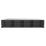 QNAP TS-1273AU-RP-8G Business - High End 2U 12-Bay Rackmount NAS AMD Ryzen V1500B 4C/8T, 2.2GHz, 8GB DDR4 (64GB Max), 12 x 3.5"/ 2.5" Sata, Hot-swappable, M.2 Via PCIe, 2x2.5GbE, 2xPCIe, 3 Years Warranty. Come With 8 Camera License
