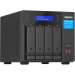 QNAP TVS-h474-PT-8G Business 4-Bay Desktop NAS Server, Intel 2C/ 4T Upto 3.7 GHz , 8GB DDR4 (64GB Max), 2x M.2, 2x2.5 GbE, 2x PCIe, 2x USB, 1xType C, 1x HDMI, 3 Years Warranty, Come with 8 Camera Licenses