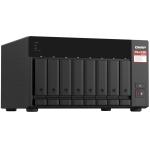 QNAP TS-873A-8G Business High End 8-Bay NAS Server, AMD Ryzen V1500B 4C/8T 2.2GHz, 8GB RAM (64GB Max), 2x M.2, 2x 2.5GbE LAN, 2x PCIe Expansion Slot, 2x USB3.2 Gen2, 1x USB Type-C, 3 Years Warranty, Come with 8 Camera License