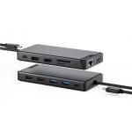 Alogic MV2 USB-C Dual FHD Mobile Hub support 100W Power Delivery, HDMI x2, VGA x1, USB-C x2, USB 3.1 x2, USB 2.0 x2, RJ45, SD Reader x1, MicroSD Reader x1, support Apple Intel, M1 & M2 (Single FHD) / ChromeOS / Windows, 2yr warranty