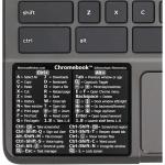 Chromebook OS Laptop Reference Keyboard Shortcut Sticker - Black, No-Residue Adhesive, for Any Chromebook Laptop (1 PCS)