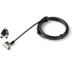 StarTech.com LTULOCKKEY 6.5' (2m) 3-in-1 Universal Laptop Cable Lock Keyed Laptop/Desktop Security Cable Lock Compatible w/ K-Slot, Nano & Wedge Slot Computer - Anti-Theft Steel Cable Lock with Keys