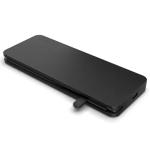Lenovo USB-C Super Slim Travel Hub with Cable Management Single 4K - Supports 65W Power Delivery HDMI x1 - USB-C 3.2 Gen2 x2 - USB-A x2 - SD Reader x1 - MicroSD Reader x1 - Support ChromeOS / Linux / MacOS / Windows 10 and Above - 3 Year Wa