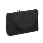 Rivacase Tegel 4L ECO Travel Toiletry Case - Black Built-in Hook For Hanging