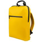 Tucano GOMMO Backpack for Laptop 15.6" Macbook Pro 16" - Yellow Rubberized Material - Breathable Mesh Back - Trolley strap