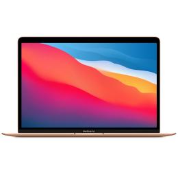 Apple Macbook Air 13" Laptop with M1 Chip - Gold 8GB RAM - 256GB SSD - 7-Core GPU - 8-Core CPU - 16-Core Neural Engine - Retina Display with True Tone - Magic Keyboard - Touch ID - Force Touch Trackpad - 2 Thunderbolt / USB4 Ports