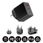 KFD 65W GaN USB-C & USB-A 12W PD Wall Charger - Travel Pack With US/EU/AU/UK Plug - Output 65W PD + 12W Total 77W