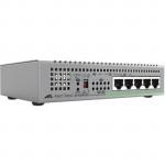 Allied Telesis AT-GS910/5-40 5 port 10/100/1000T unmanaged switch with internal PSU AU Power Cord.