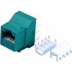 Dynamix FP-C6-GREEN Cat6 GREEN Keystone RJ45 Jack for 110 Face Plate T568A/T568B  Wiring - 180 Slimline Jack