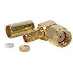 Go Wireless C-SMA11-195-RA RP-SMA Male Right Angle Crimp Connector for LMR195/RG58