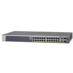 NETGEAR 28-Port PoE Gigabit/10G Stackable Smart Switch (GS728TXP) - Managed with 24 x PoE+  195W, 2 x 10G Copper and 2 x 10G SFP+, Desktop/Rackmount, and ProSAFE Lifetime Protection