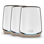 NETGEAR Orbi RBK863S AX6000 Tri-band Mesh WiFi 6 System White - 3 Pack, One 10Gbps WAN port, NETGEAR Armor 1-year subscription included