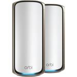 NETGEAR Orbi RBE972S (BE27000) Quad-Band WiFi 7 Whole Home Mesh System - 2 Pack 10GbE x2 / 2.5GbE x4