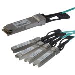 StarTech.com 40GbE - 40Gbps AOC Breakout Cable for Cisco QSFP-4X10G-AOC5M - 5m (16.4ft) 1x QSFP+ to 4x SFP+ AOC - 40GbE / 40Gbps QSFP Plus Transceiver Module Active Optical Fiber - Cisco C9300 C3850 Compatible