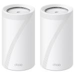 TP-Link Deco BE85 (BE22000) Tri-Band WiFi 7 Whole Home Mesh System - 2 Pack 1x 10G RJ45/SFP+ Combo - 1x 10G RJ45