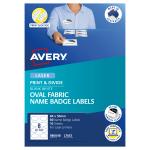 AVERY Oval Fabric Name Badge Labels - L7433 - 84x50mm - 80 Labels
