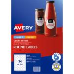 AVERY White Gloss Round Label - L7147 - 40mm - 240 Labels