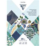 Clairefontaine C95095C Clairefontaine Artisan Paper Pad Blues A4 20sh