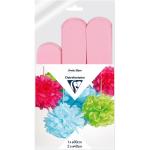 Clairefontaine C395460C Clairefontaine Crepe Pompoms Pink, Pack of 3