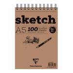 Clairefontaine 96606C Clairefontaine Sketch Spiral Pad A5 White