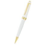Cross Bailey Light Ballpoint Pen Polished White Resin and Gold Tone