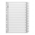 Icon Cardboard Indices with Reinforced Tabs - 1-12 - White