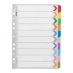 Icon Cardboard Dividers with Reinforced Tabs - 10 Tab - Coloured