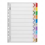Icon Cardboard Indices with Reinforced Tabs - 1-10 - Coloured