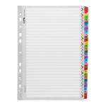 Icon Cardboard Indices with Reinforced Tabs - 1-31 - Coloured