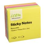 Okin Sticky Notes - 75mm x 75mm - 5 Pack - Neon
