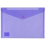 Icon IF465 PP Document Wallet A4 Button Closure Purple