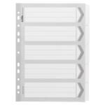 Icon IF620 Cardboard Dividers with Reinforced Tabs 5 Tab White