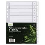 Icon IF674 PP Indices 1-12 White
