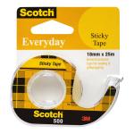 3M 10174 Scotch Everyday Tape 500 18mm x 25m on Dispenser