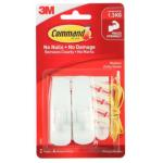 3M 10322 Command Hook 17001 Medium White, Pack of 2