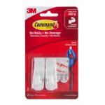 3M 10324 Command Hook 17002 Small White, Pack of 2